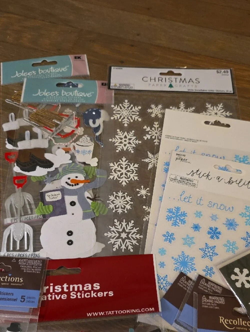 Assorted Holiday-Winter Sticker Bundle Scrapbooking / Crafting Set Of 29 NEW